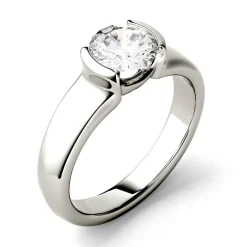 1 Ct. Tw. Lab Created Moissanite Ring In 14K White Gold
