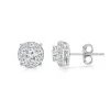 1 1/2 Ct. Tw. Lab Grown Diamond Halo Stud Earrings In