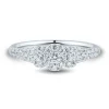 1/2 Ct. Tw. Lab Grown Diamond Halo Promise Ring In 14K White Gold