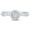 1/2 Ct. Tw. Lab Grown Diamond Halo Ring In 14K White Gold