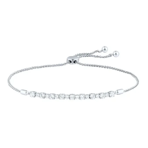 1 Ct. Tw. Lab Grown Diamond Bolo Bracelet In 14K Gold