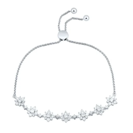 2 Ct. Tw. Lab Grown Diamond Bolo Bracelet In 14K White Gold
