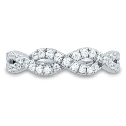 1/2 Ct. Tw. Lab Grown Diamond Twist Band In 14K White Gold