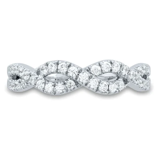 1/2 Ct. Tw. Lab Grown Diamond Twist Band In 14K White Gold