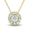 1/4 Ct. Tw. Lab Grown Diamond Halo Pendant In 14K Gold