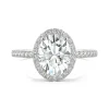 2 3/8 Ct. Tw. Moissanite Halo Ring In 14K White Gold