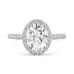2 3/8 Ct. Tw. Moissanite Halo Ring In 14K White Gold