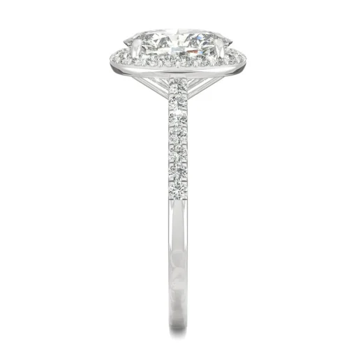 2 3/8 Ct. Tw. Moissanite Halo Ring In 14K White Gold