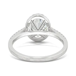 2 3/8 Ct. Tw. Moissanite Halo Ring In 14K White Gold