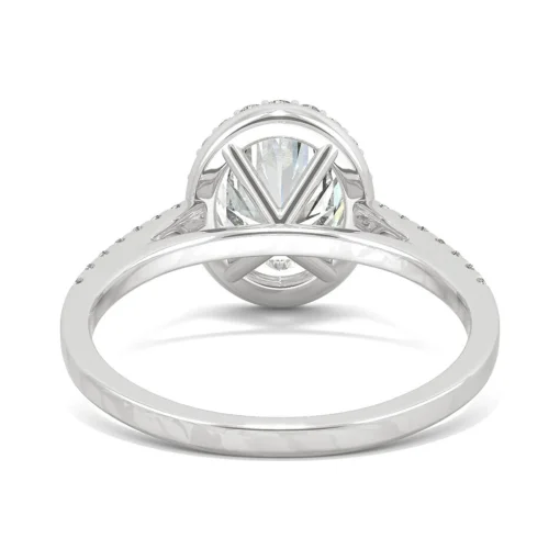 2 3/8 Ct. Tw. Moissanite Halo Ring In 14K White Gold