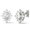 1 3/8 Ct. Tw. Moissanite Halo Stud Earrings In 14K White Gold