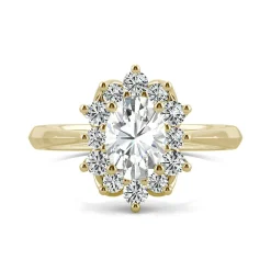 1 1/4 Ct. Tw. Moissanite Oval Ring In 14K Yellow Gold