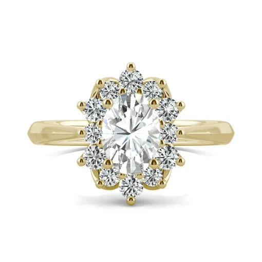 1 1/4 Ct. Tw. Moissanite Oval Ring In 14K Yellow Gold