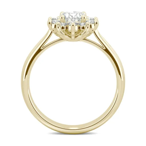 1 1/4 Ct. Tw. Moissanite Oval Ring In 14K Yellow Gold