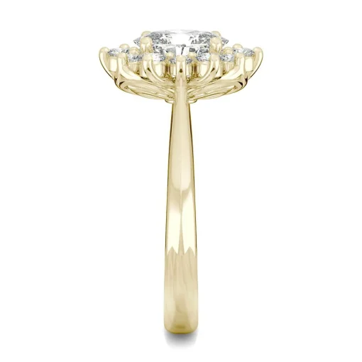 1 1/4 Ct. Tw. Moissanite Oval Ring In 14K Yellow Gold
