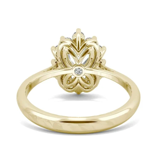 1 1/4 Ct. Tw. Moissanite Oval Ring In 14K Yellow Gold