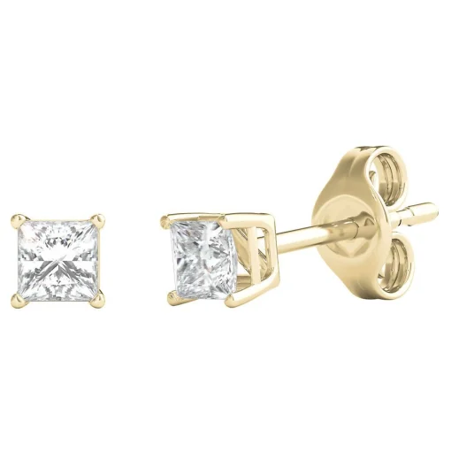 1/4 Ct. Tw. Prima Diamond 4-Prong Stud Earrings In 14K Yellow Gold