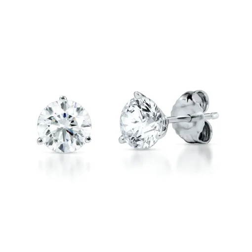 3/4 Ct. Tw. Ultima Diamond 3-Prong Stud Earrings In 14K White Gold