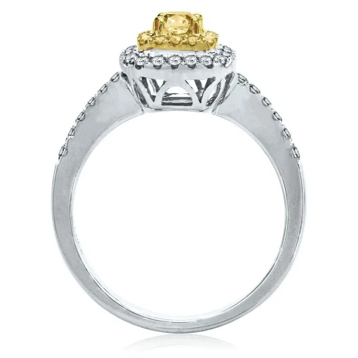 3/4 Ct. Tw. Yellow & White Diamond Ring In 14K White & Yellow Gold