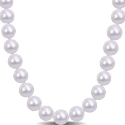 Cultured Freshwater Pearl Necklace In Sterling Silver, 9-10Mm, 18"