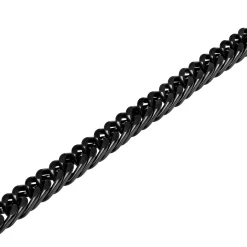 Curb Link Bracelet In Black Ion-Plated Stainless Steel, 8.5"