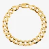 Curb Link Chain Bracelet In 10K Yellow Gold, 11Mm, 9"