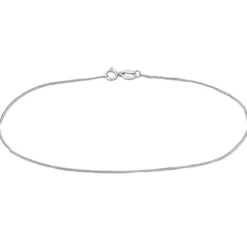 Curb Link Chain Bracelet In Platinum, 7"