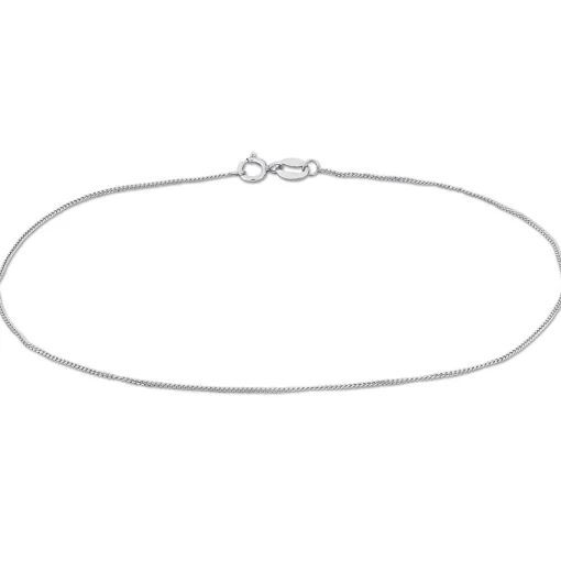 Curb Link Chain Bracelet In Platinum, 7"