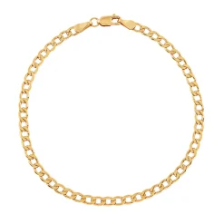 Curb Link Chain Bracelet In 14K Yellow Gold