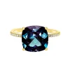 Cushion-Cut Lab Created Alexandrite Ring In 10K Yellow Gold