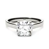 Cushion-Cut Moissanite Solitaire Ring In 14K White Gold (2 Ct.)