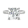 Cushion-Cut Moissanite Solitaire Ring In 14K White Gold (4 Ct.)