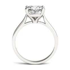Cushion-Cut Moissanite Solitaire Ring In 14K White Gold (3 1/4 Ct.)