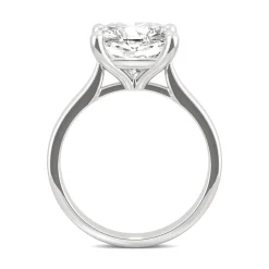 Cushion-Cut Moissanite Solitaire Ring In 14K White Gold (4 Ct.)