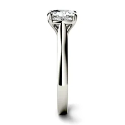 Cushion-Cut Moissanite Solitaire Ring In 14K White Gold (2 Ct.)