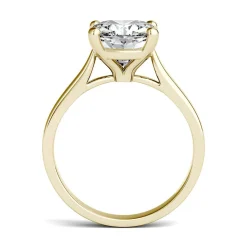 Cushion-Cut Moissanite Solitaire Ring In 14K Yellow Gold (3 Ct.)