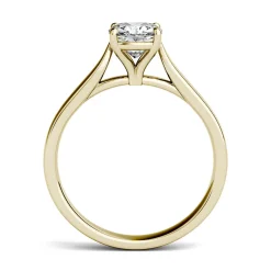 Cushion-Cut Moissanite Solitaire Ring In 14K Yellow Gold (1 Ct.)