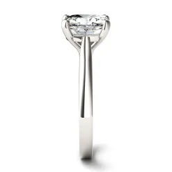 Cushion-Cut Moissanite Solitaire Ring In 14K White Gold (3 1/4 Ct.)