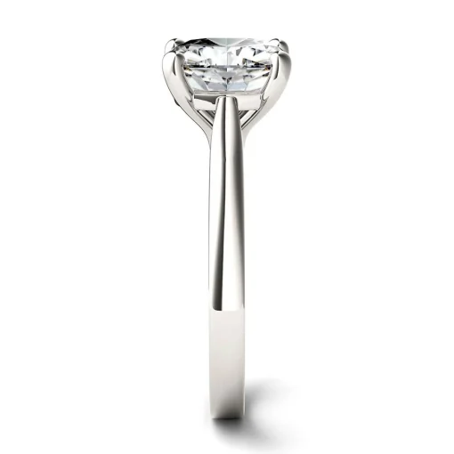 Cushion-Cut Moissanite Solitaire Ring In 14K White Gold (3 1/4 Ct.)