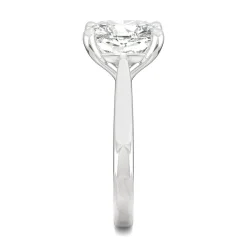 Cushion-Cut Moissanite Solitaire Ring In 14K White Gold (4 Ct.)