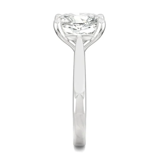 Cushion-Cut Moissanite Solitaire Ring In 14K White Gold (4 Ct.)