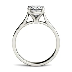 Cushion-Cut Moissanite Solitaire Ring In 14K White Gold (2 Ct.)