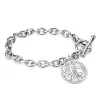 Custom Monogram Charm Bracelet In Sterling Silver