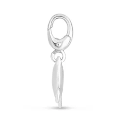 Devil Heart Charm In Sterling Silver