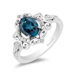 Diamond & London Blue Topaz 