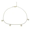 Diamond Accent Anklet With Bezel Setting In 10K Yellow Gold
