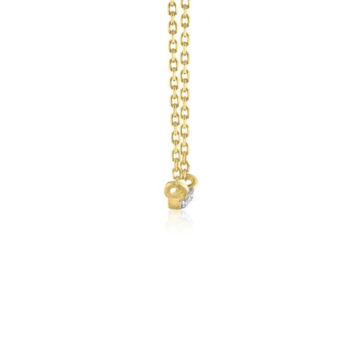 Diamond Accent Bar Necklace In 14K Yellow Gold