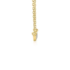 Diamond Accent Bar Necklace In 14K Yellow Gold