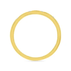 Diamond Accent Burnished Band In 10K Yellow Gold