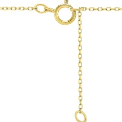 Diamond Accent Cross Disc Pendant In 14K Yellow Gold